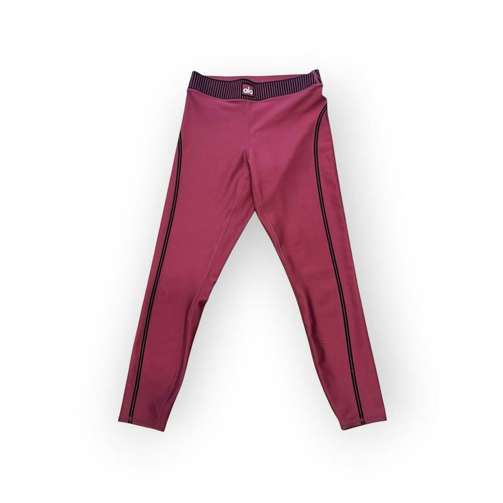 Alo Yoga Airlift High-Waist 7/8 Line Up Legging Size S Burgundy